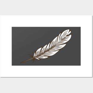 White Bird Feathers Posters and Art